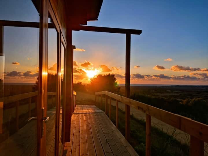 Petirrojo Eco-lodge — el jardín y las vistas de la cabaña, en Vejer de la Frontera, Cádiz (imagen 4)